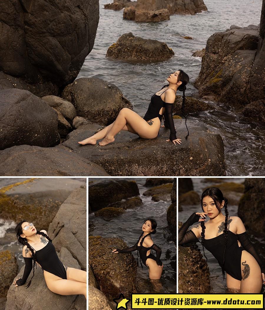 [私房写真RAW原图]23张海边美女人像私房写真摄影RAW原图素材-CR3格式原图-斗斗图