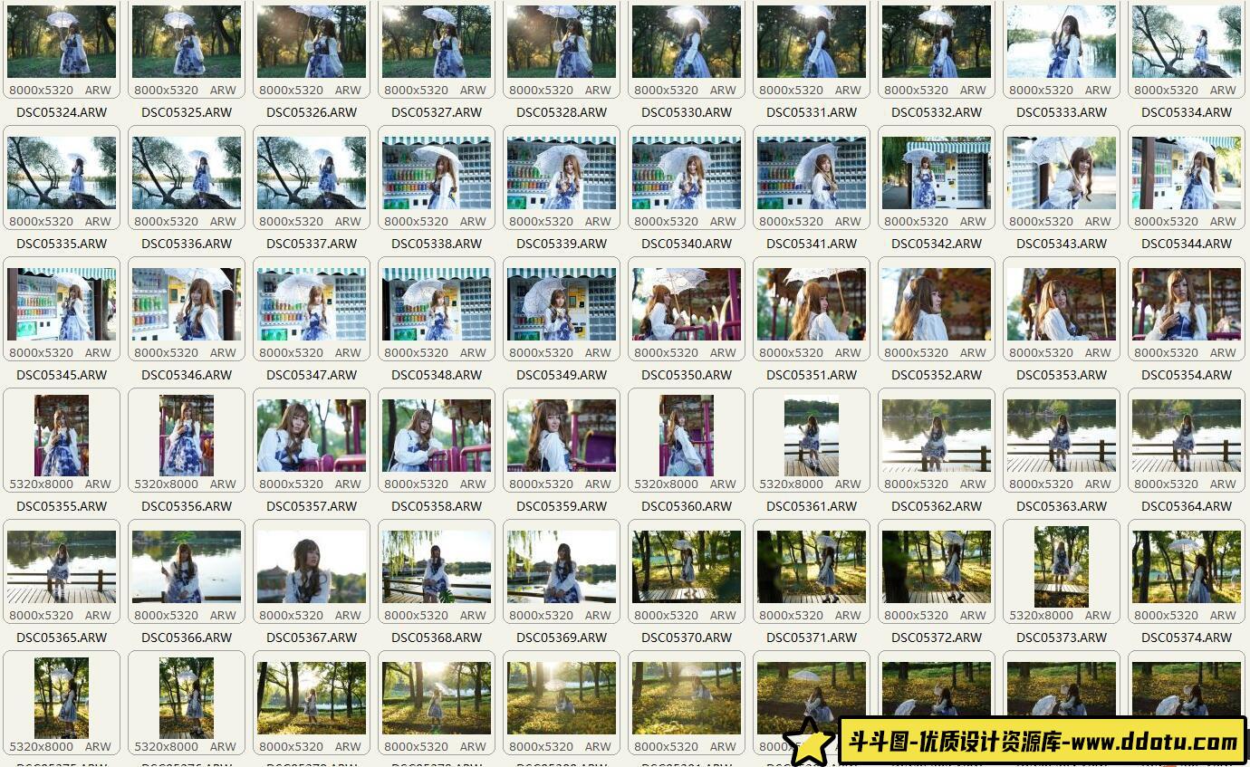[时尚人像RAW原图]137张户外美女人像写真摄影RAW原图素材-ARW格式原图