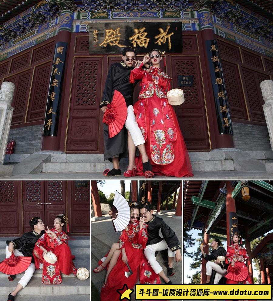 中国风古装汉服嘻哈风无修饰人像摄影RAW原片|31张-斗斗图