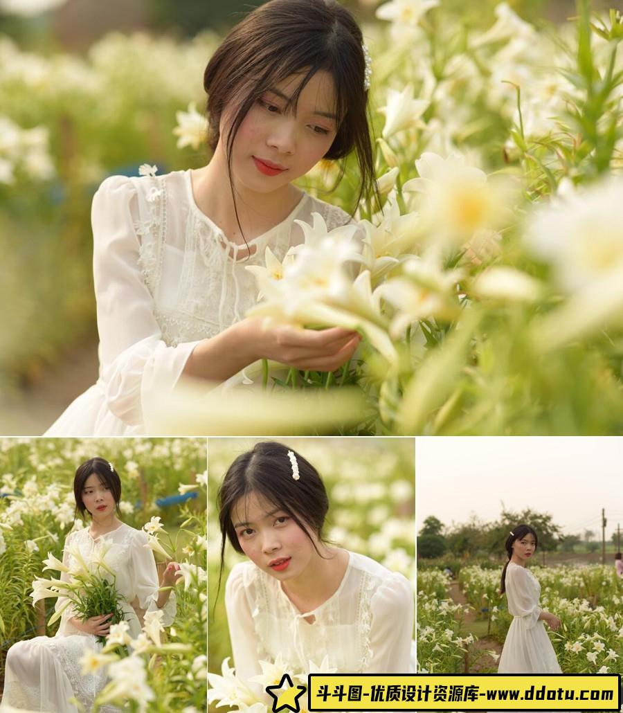 花间美女百合美女阿姨后期RAW原片17P-斗斗图
