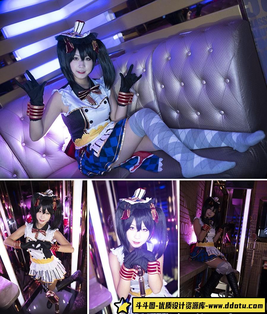 KTV室内cosplay美少女人像摄影RAW原图11P，后期修图RAW原片下载-斗斗图