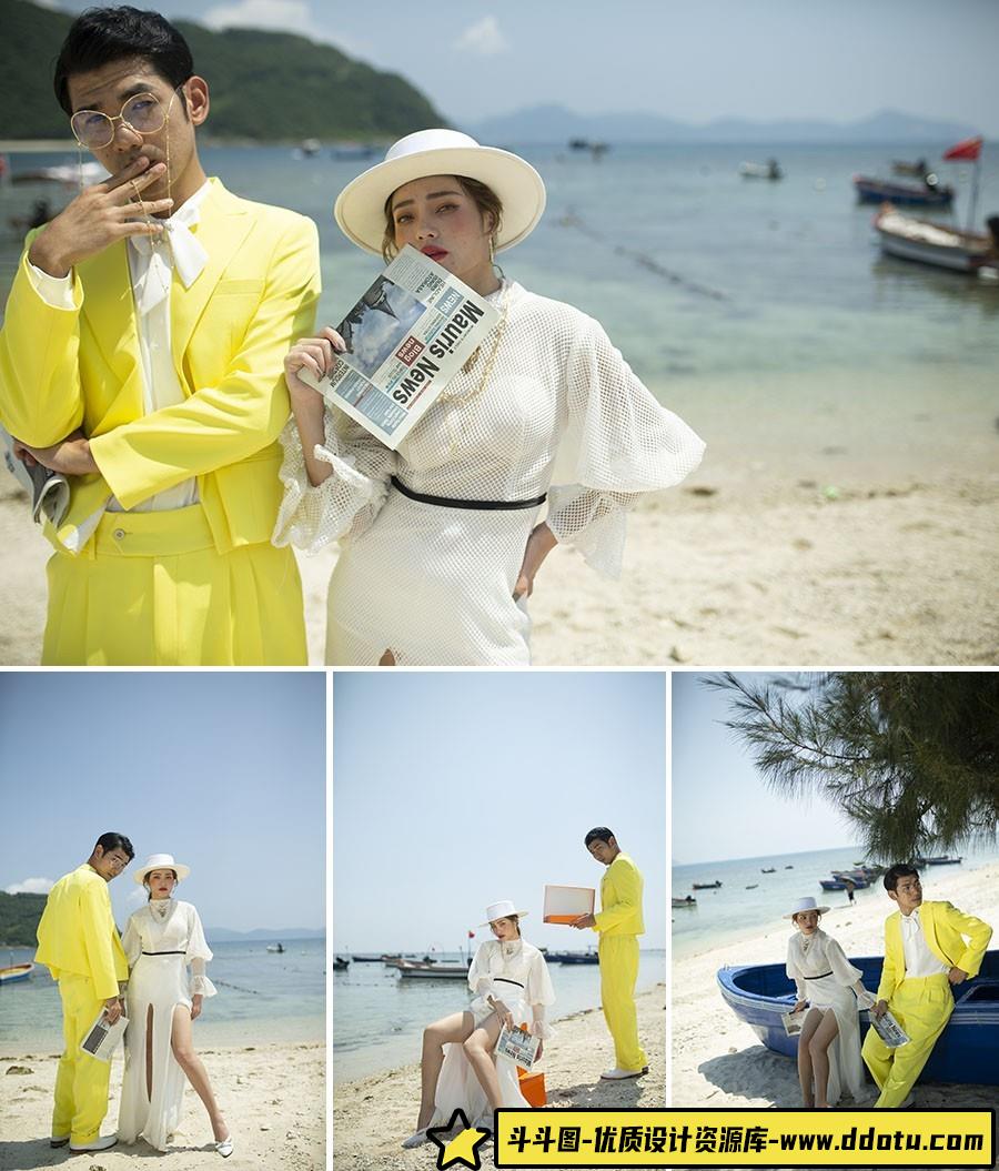 阳光海岸旅拍婚礼人像摄影RAW原图24P,人像后期修图RAW素材-斗斗图