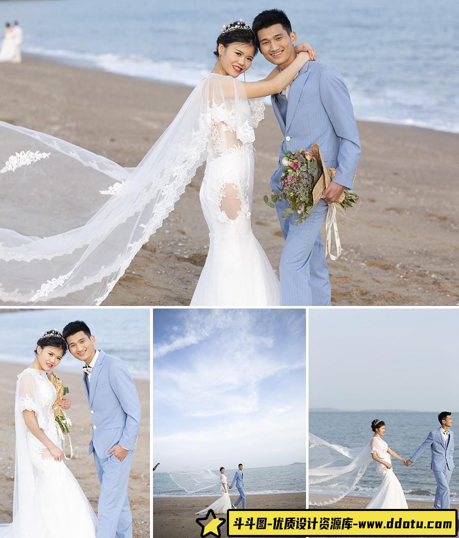 71张影楼海景婚礼婚纱摄影人像RAW原图,佳能EOS5DMarkIIIRAW素材-斗斗图
