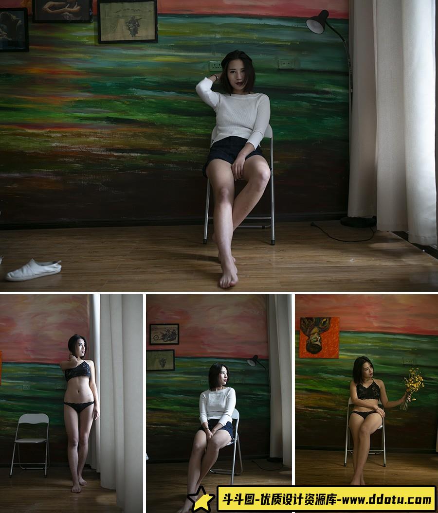 111张私房美女人像摄影RAW原图,人像修图练习RAW素材-斗斗图