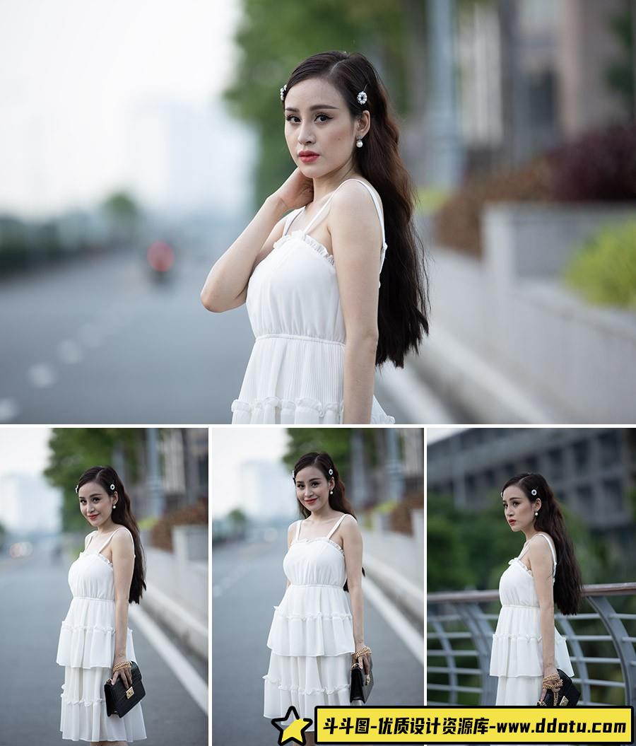 [时尚人像RAW原图]16张街拍时尚美女人像摄影RAW原图素材-CR2格式原图素材-斗斗图