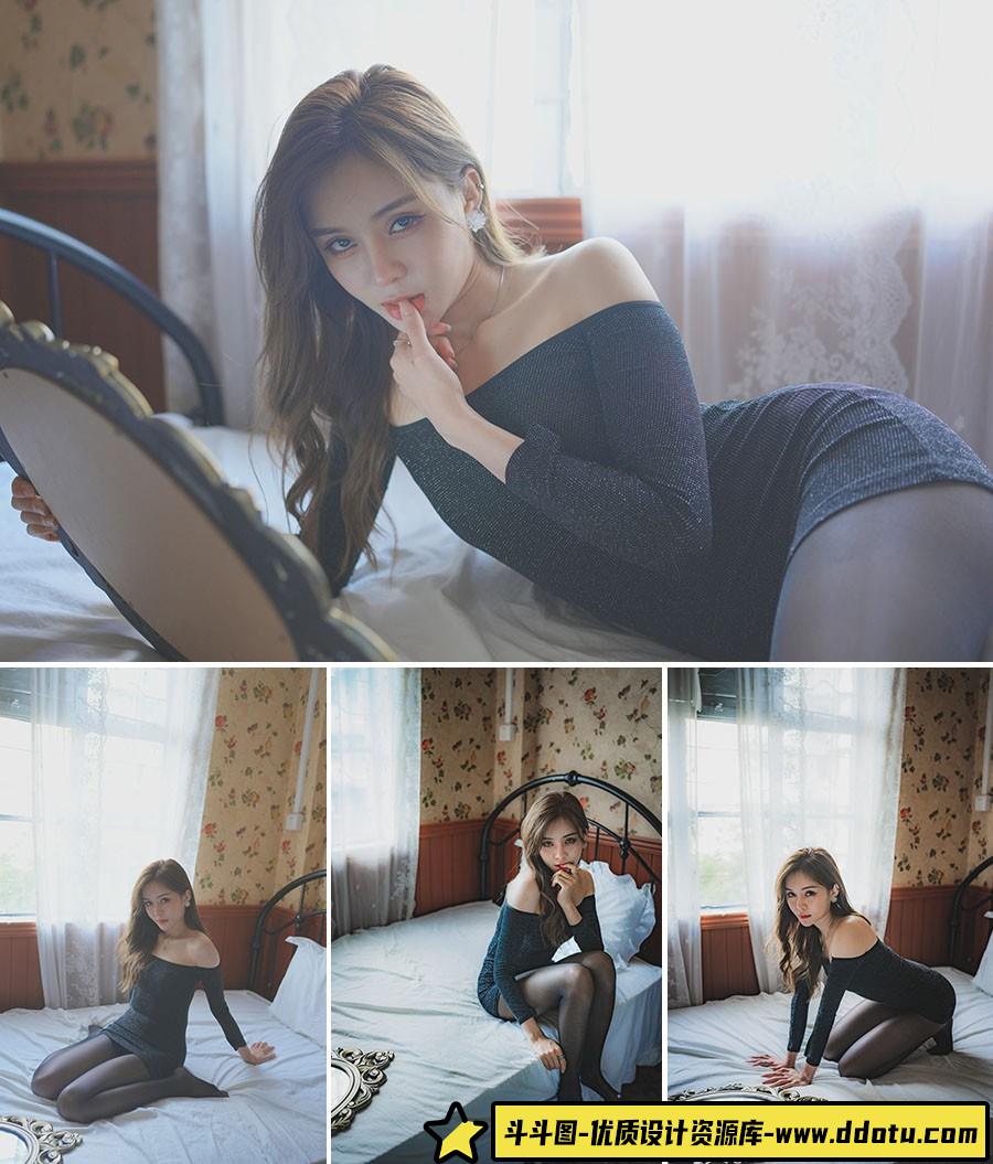 [私房写真RAW原图]17张黑丝美女私房摄影RAW人像原图-ARW格式原图素材-斗斗图