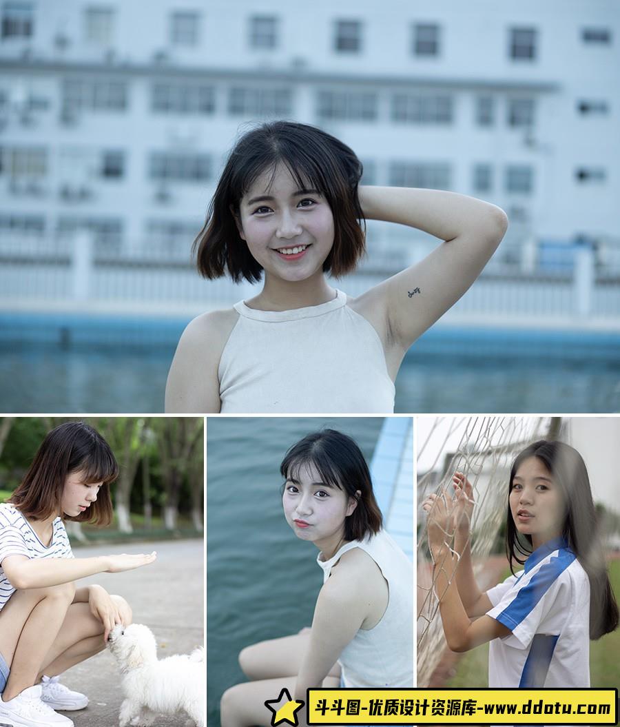[时尚人像RAW原图]69张校园生活美少女摄影未修RAW原图素材,多格式原图素材-斗斗图