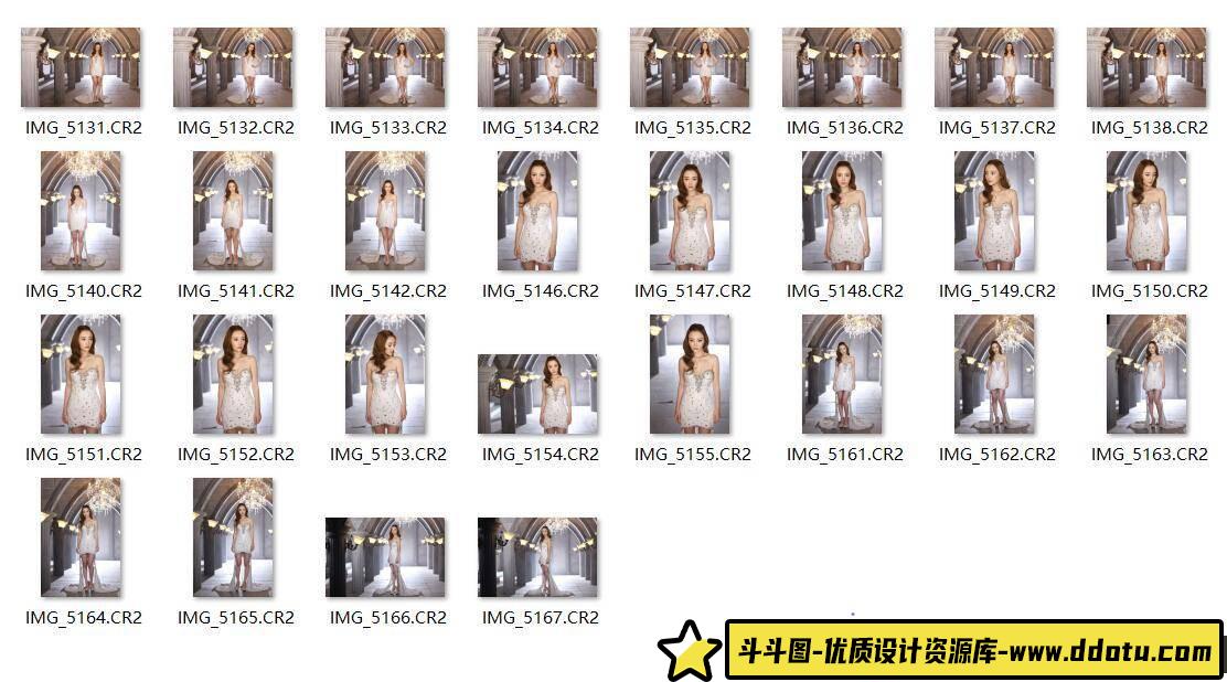 28张明星小璐白色拉丁短裙摄影原图,完美人像棚拍RAW素材分享