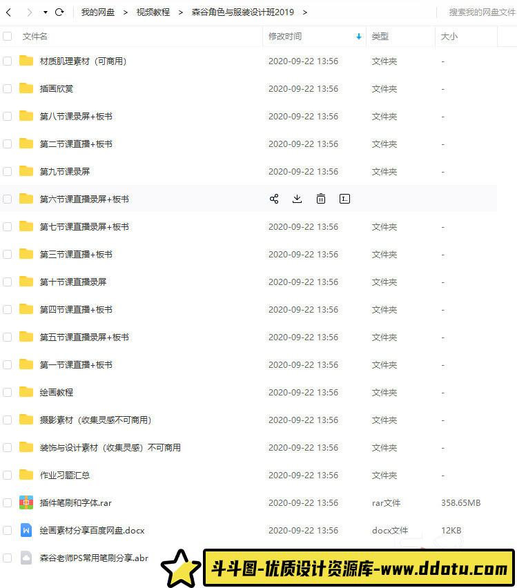 森谷角色与服装设计班2019.11月结课(画质高清有课件素材)-斗斗图