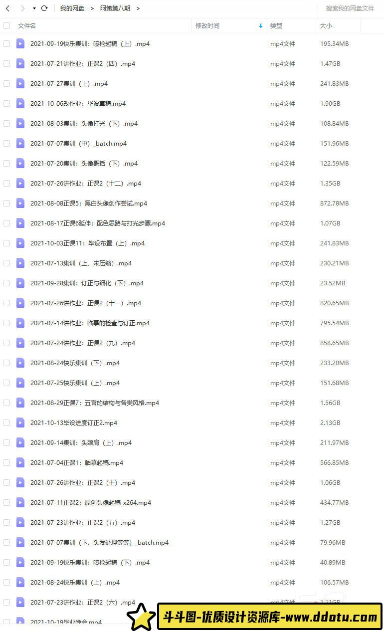 阿策第八期头像班2021年10月结课【画质高清】-斗斗图