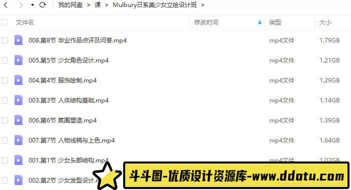 Mulbury2022日系美少女立绘设计班【画质高清只有视频】-斗斗图