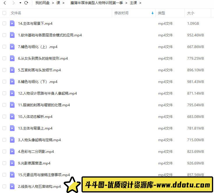 塵蒲2022定向风格半厚涂美型人物特训班第一季【画质不错只有视频】-斗斗图