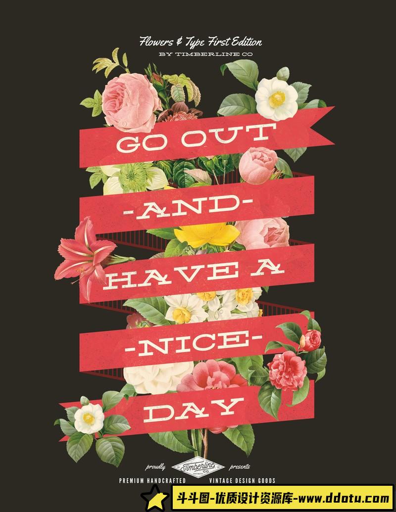 [创意设计]40款繁花什锦水彩设计PSD