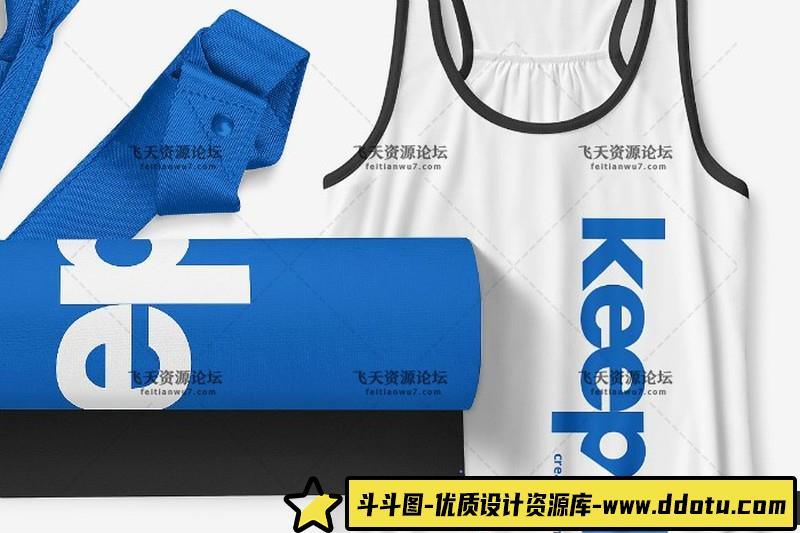 [PS样机模型]高端瑜伽会馆品牌VI样机psd智能对象Mockup贴图样机