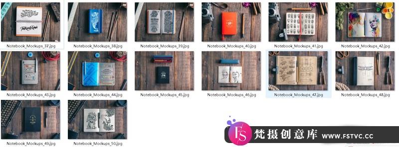 [VI设计,]50款记事本绘画本样机模板