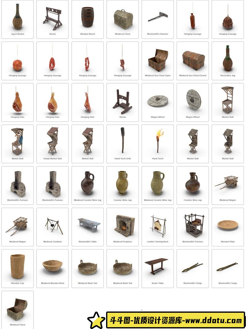 [PS样机模型]40组中世纪市场古董道具相关PSD样机模型素材合集