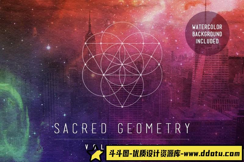 [创意设计]362多种手绘水彩图形素材和闪光PSD+PNG文件大合集