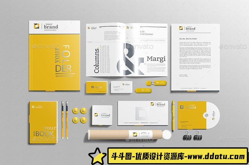 [VI设计,]公司业务广告品牌手册PSD模板素材BrandManualV964