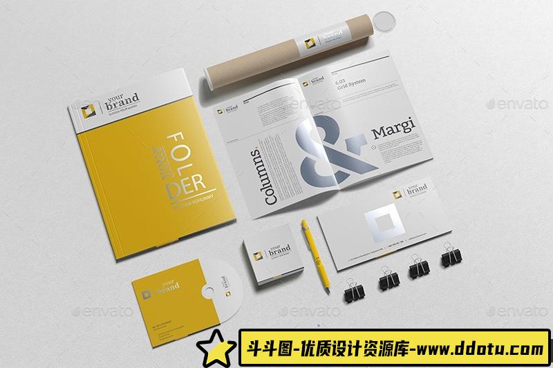 [VI设计,]公司业务广告品牌手册PSD模板素材BrandManualV964