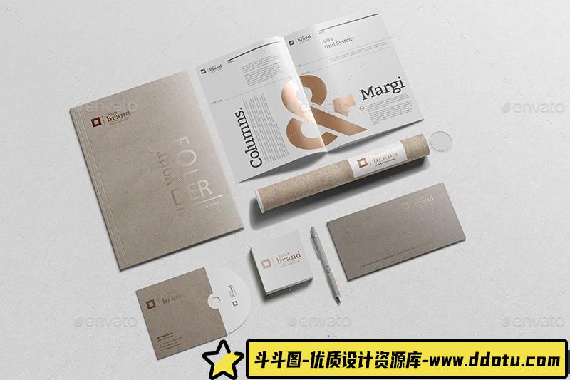 [VI设计,]公司业务广告品牌手册PSD模板素材BrandManualV964