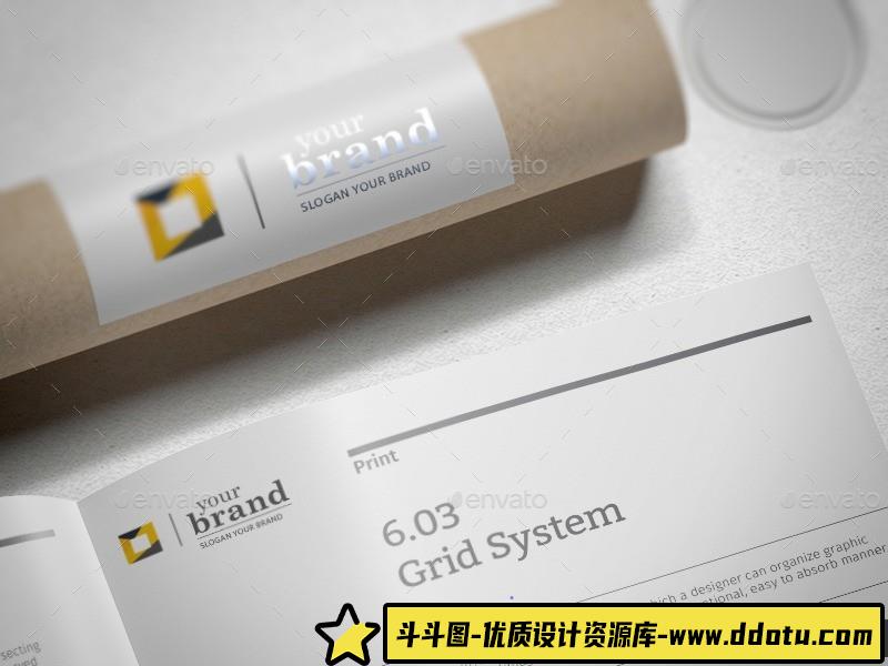 [VI设计,]公司业务广告品牌手册PSD模板素材BrandManualV964