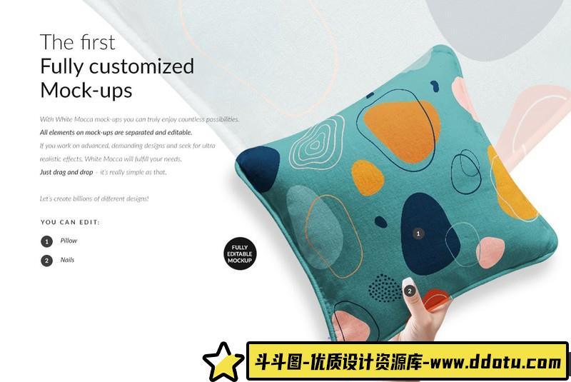 [PS样机模型]亚麻枕头15x样机PSD模型套装LinenPillow15xMock-upsSet