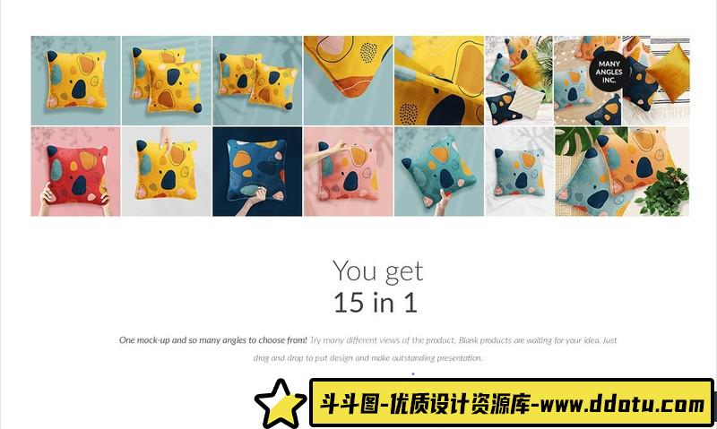 [PS样机模型]亚麻枕头15x样机PSD模型套装LinenPillow15xMock-upsSet