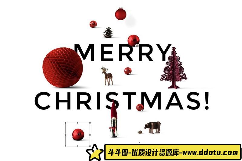 [PS样机模型]圣诞节场景模型PSD样机素材ChristmasSceneCreator+BONUS