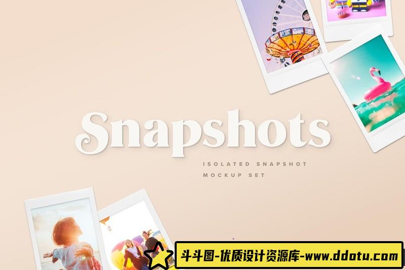 [PS样机模型]六个宝丽来快照图片PSD样机模型PolaroidSnapshotPictureMock-ups