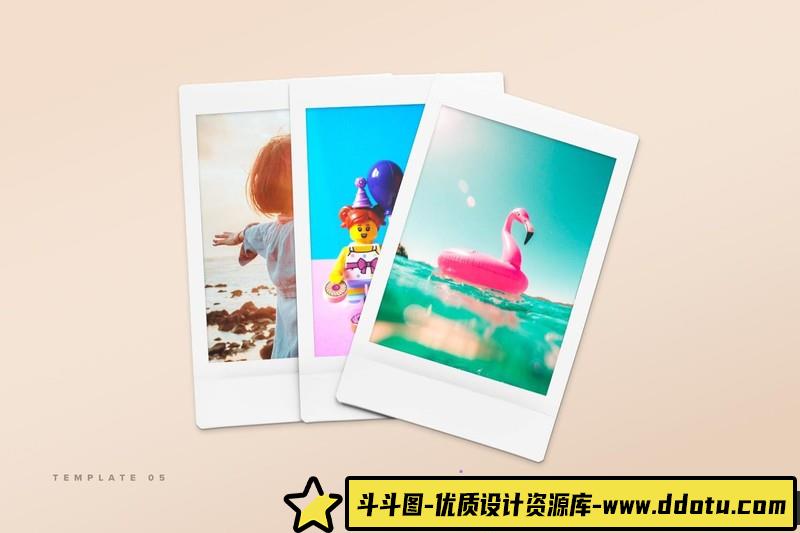 [PS样机模型]六个宝丽来快照图片PSD样机模型PolaroidSnapshotPictureMock-ups
