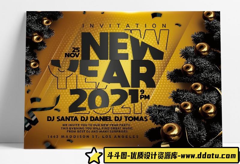 [创意设计]DJ酒吧2021海报-斗斗图