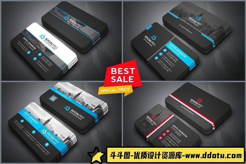 [卡片名片]极简主义公司,业务优雅名片35套装BusinessCardsBundle