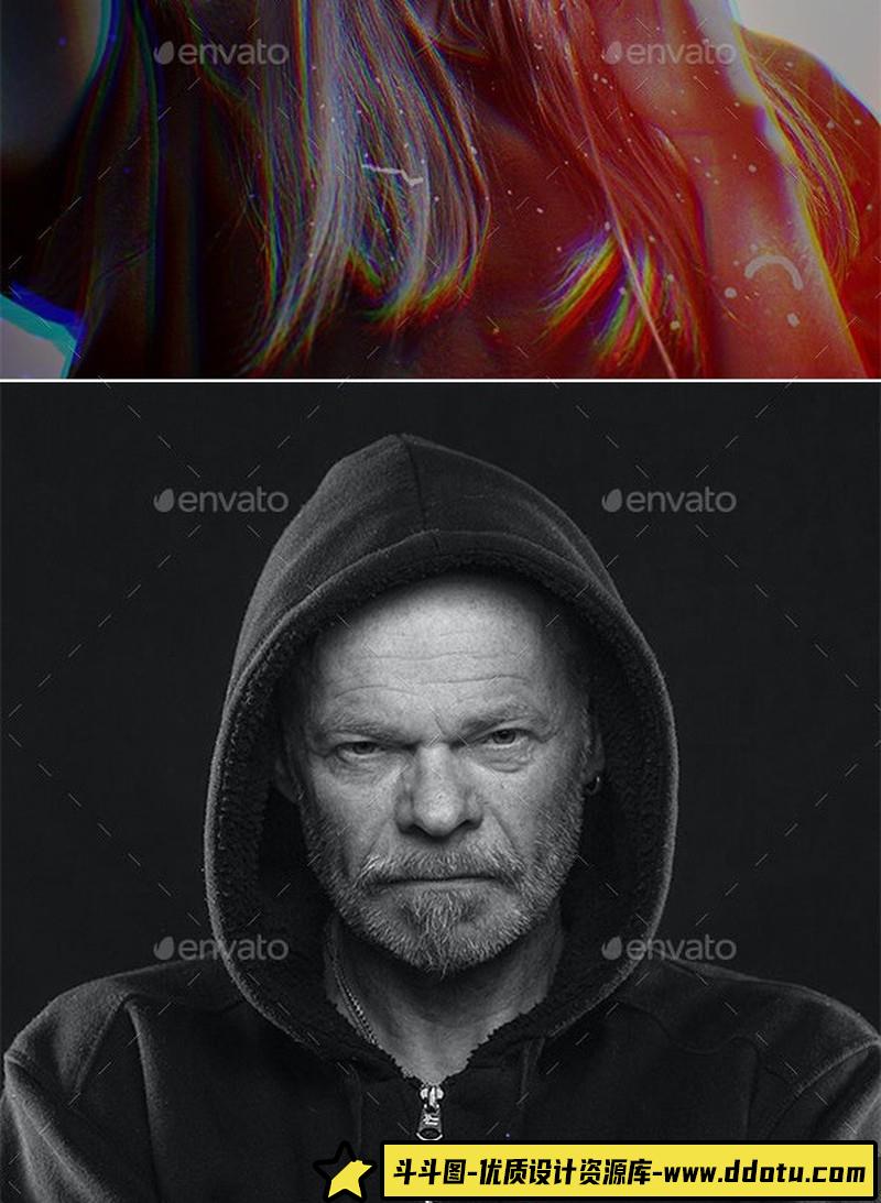 [创意设计]一键3D照片效果智能对象PSD模板-一键替换图片