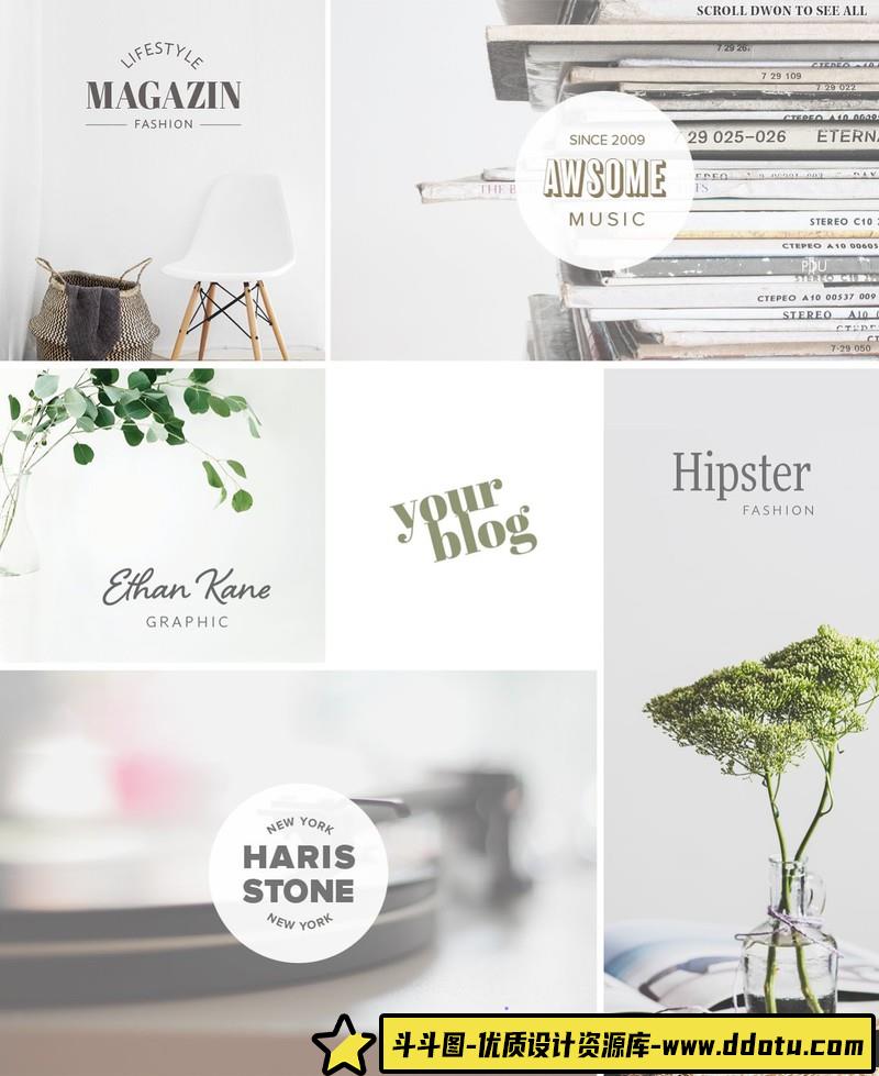 [艺术字体]640个网站,博客,时尚,杂志,沙龙,美容院,摄影预制LOGO标志徽标超级包