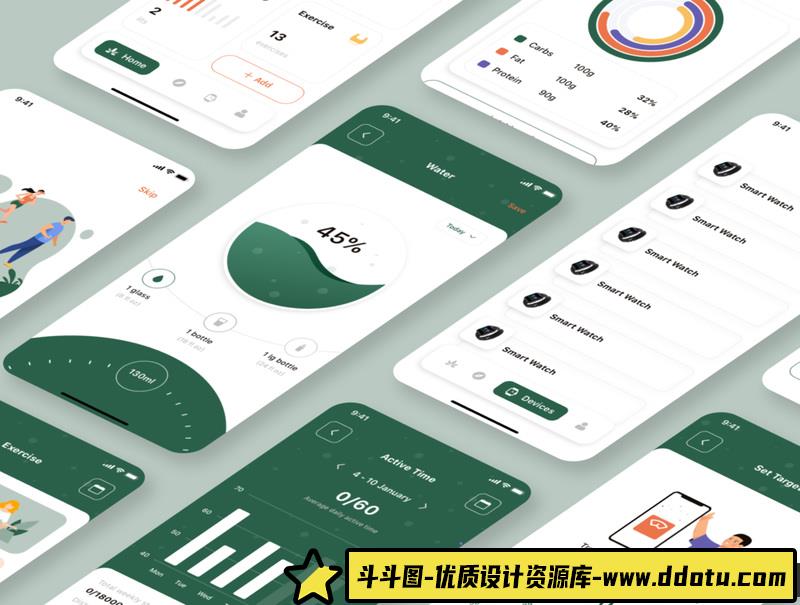 [AppUI素材]专为Sketch，AdobeXD和Figma设计的高质量视频APP应用UI套件