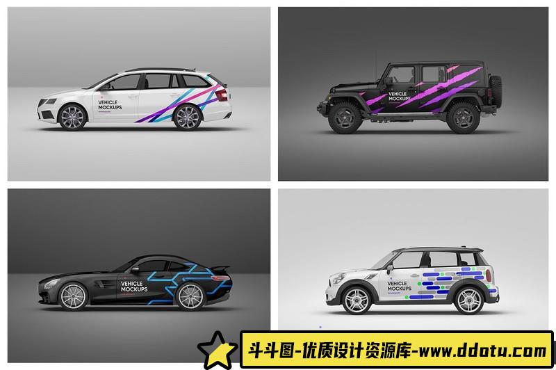 [PS样机模型]21个各种交通车辆PSD样机模型场景设计工具包