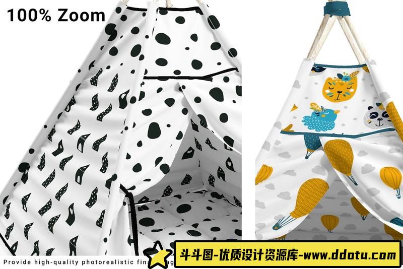 [PS样机模型]三角帐篷模型样机PSD模板