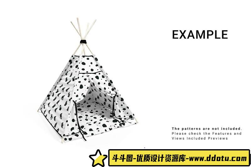 [PS样机模型]三角帐篷模型样机PSD模板