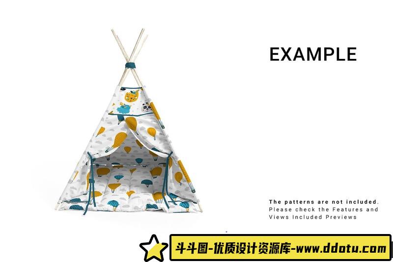 [PS样机模型]三角帐篷模型样机PSD模板