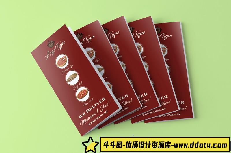 [文化美食]餐厅菜单价目表折页设计PSD模板