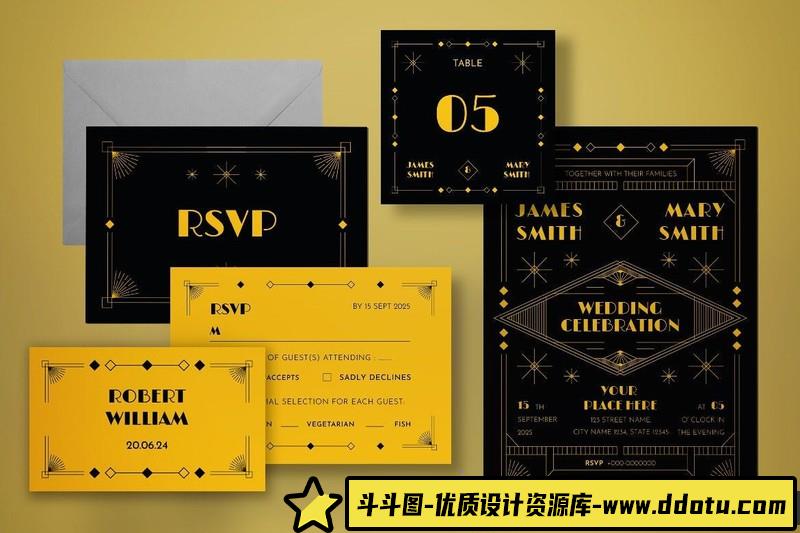 [创意设计]2组创意婚礼邀请函PSD源文件