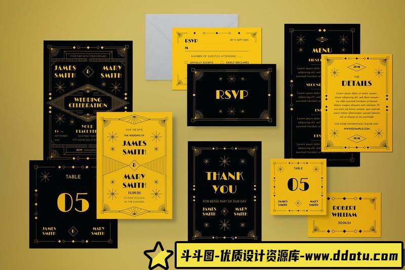 [创意设计]2组创意婚礼邀请函PSD源文件