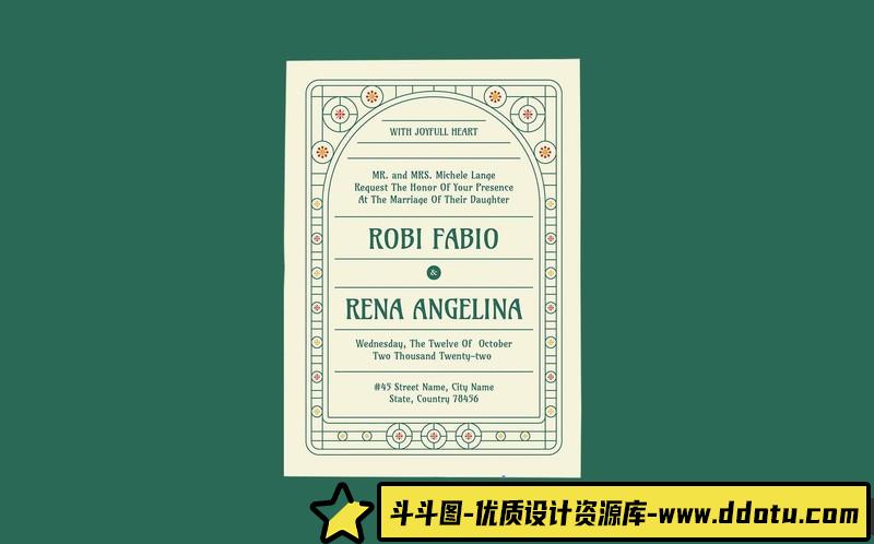 [创意设计]2组创意婚礼邀请函PSD源文件