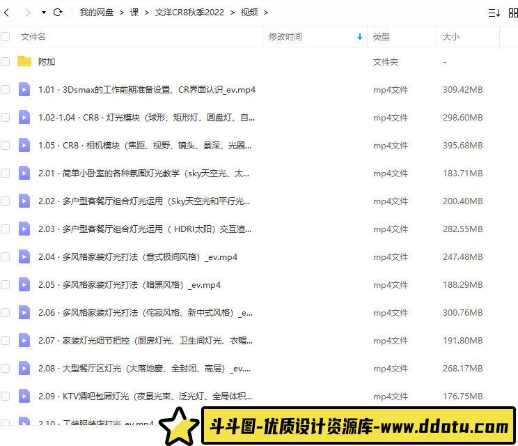 文洋Corona8室内设计3dmax2022秋季班【画质不错有大部分素材】-斗斗图