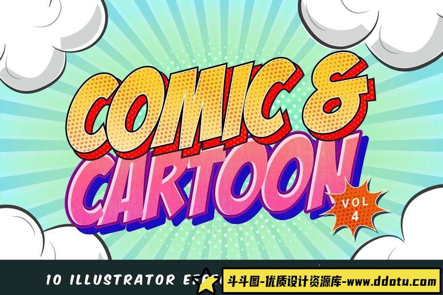 字体设计]
[漫画卡通风格Illustrator文本样式效果Vol.4-斗斗图