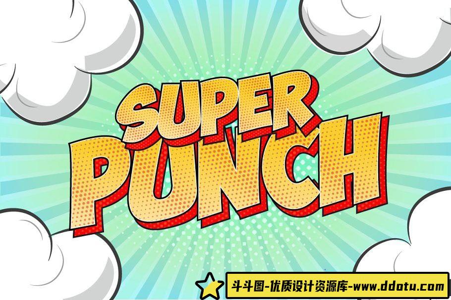 字体设计]
[漫画卡通风格Illustrator文本样式效果Vol.4