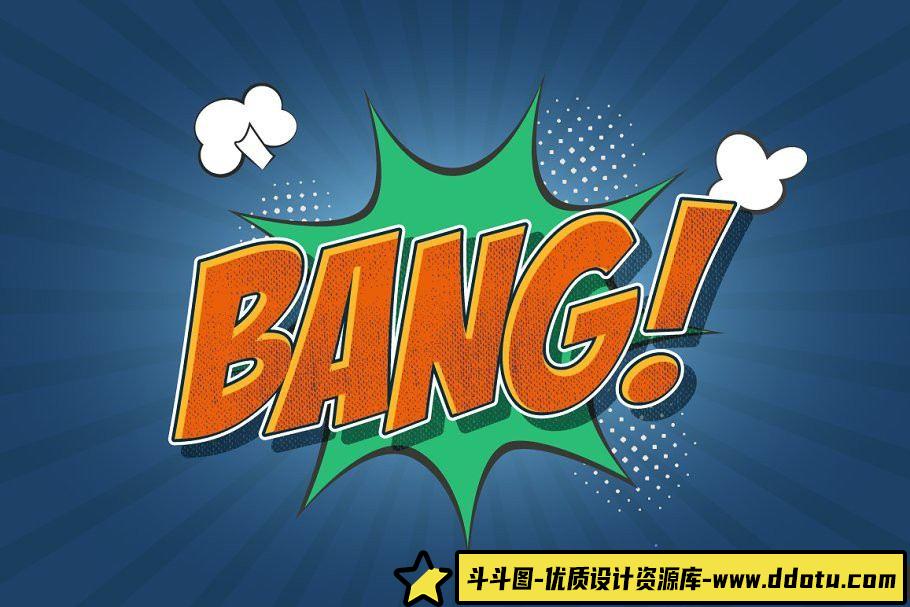 字体设计]
[漫画卡通风格Illustrator文本样式效果Vol.4