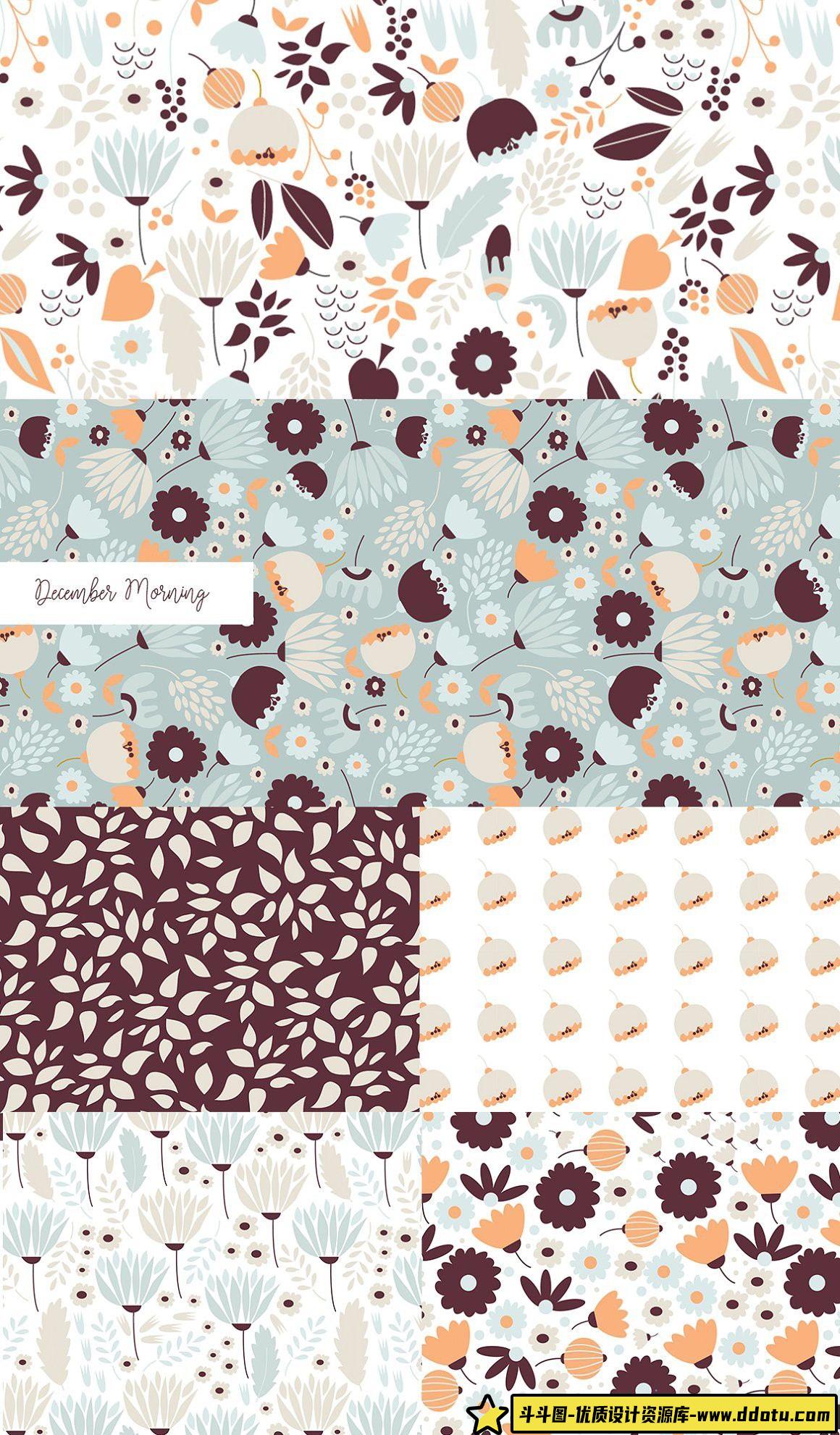 背景底纹邀请函,卡片,DIY项目,贺卡,包装花纹矢量背景素材 6xEPS