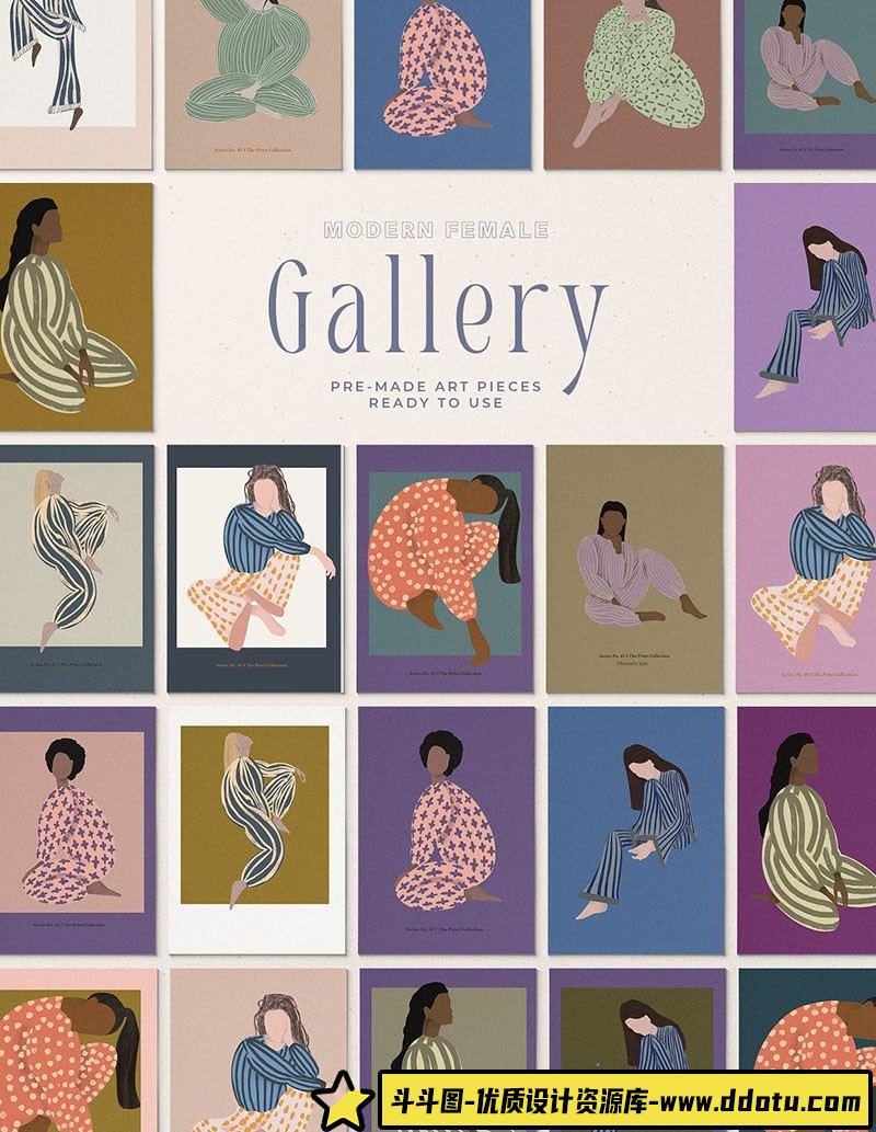 人物相关设计趋势与时尚女性海报素描插画大合集PNG 和矢量 (Ai)