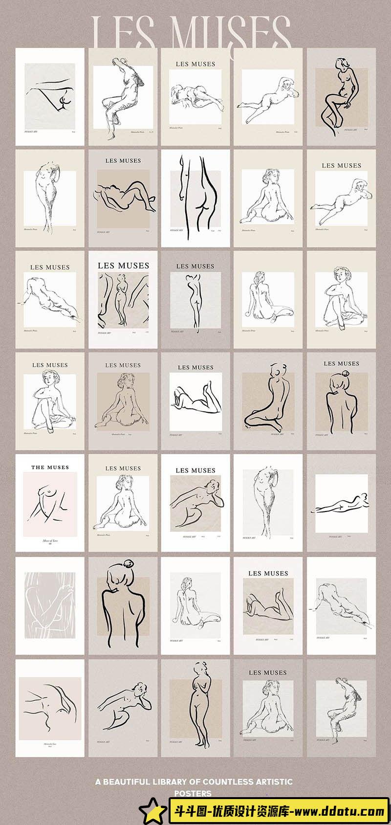 人物相关设计趋势与时尚女性海报素描插画大合集PNG 和矢量 (Ai)